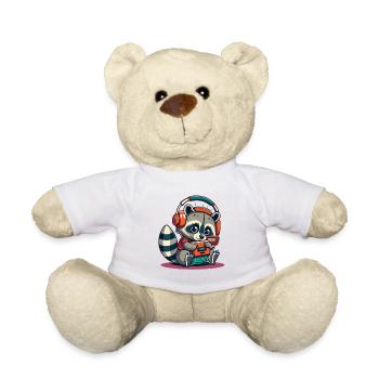 Casque à cassette Raccoon - Nounours - blanc - Devant