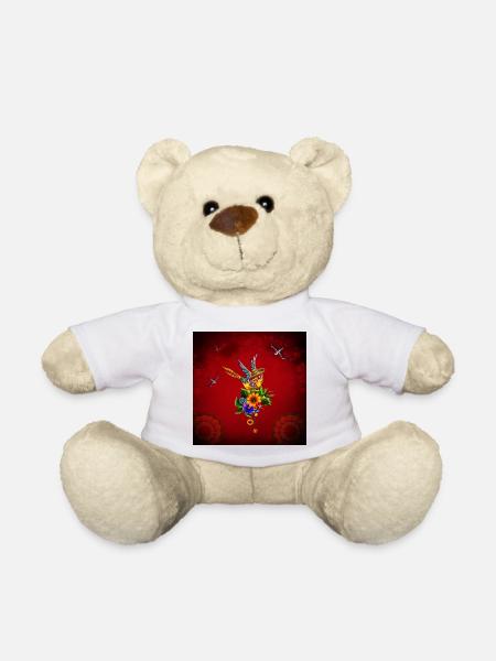 Lustiger Zuckerschädelvogel mit Hut - Teddy - Weiß