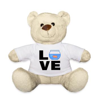 Pets Goldfish Aquarium Statement Pet - Teddy Bear - white - Front
