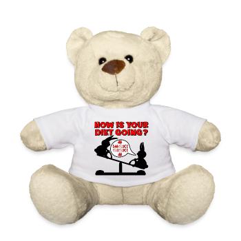 HOW IS THE DIET GOING - RABBITS FUNNY - Teddy Bear - white - Front
