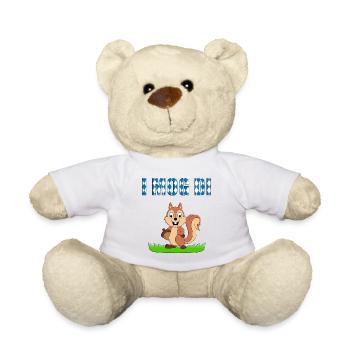 EICHHÖRNCHEN - EICHEL - LIEBE - TIER - I MOG DI - Teddy - Weiß - Vorne