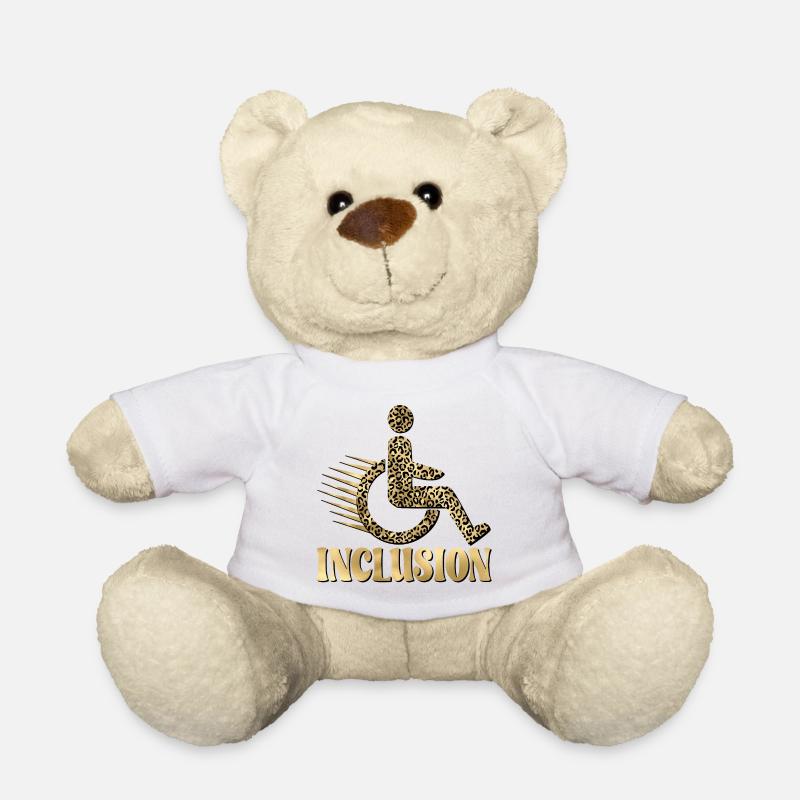 INKLUSION ROLLSTUHL LEOPARDENMUSTER - Teddy - Weiß
