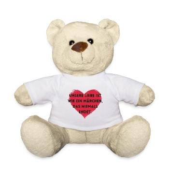 Unsere Liebe ist wie ein Märchen. - Teddy - Weiß - Vorne