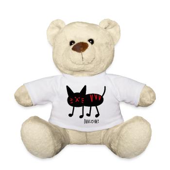 meow! schwarz - Teddy - Weiß - Vorne