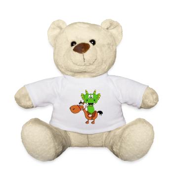 DRACHE - REITEN - PFERD - PFERDE - PONY - PONYS - Teddy - Weiß - Vorne