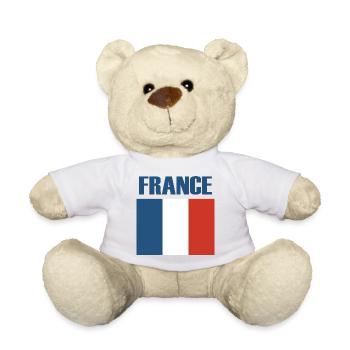 France Drapeau français - Nounours - blanc - Devant