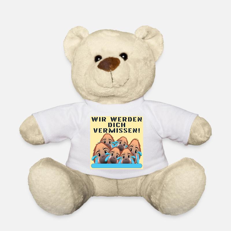 ABSCHIED TEAM - AFFEN GRUPPE - KOLLEGEN FREUNDE - Teddy - Weiß