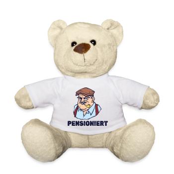 Abschied Senior Ruhestand Lebensabend Rente Spruch - Teddy - Weiß - Vorne