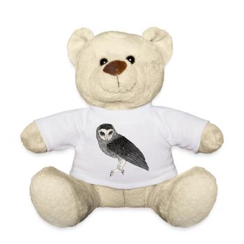 Illustration: Fleckenrußeule - Teddy - Weiß - Vorne