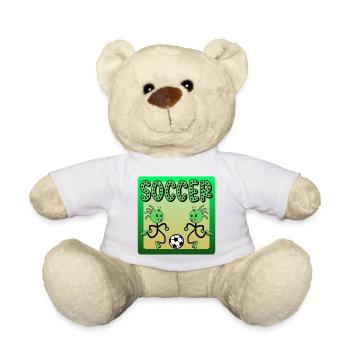 KIDS SOCCER SPORT DRAWING - Teddy Bear - white - Front