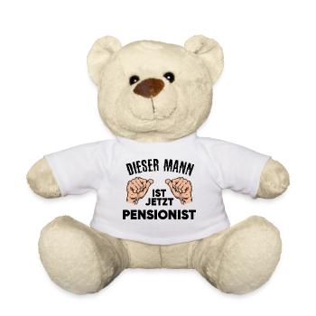 Ruhestand Statement Auszeit Senior Rente Abschied - Teddy - Weiß - Vorne