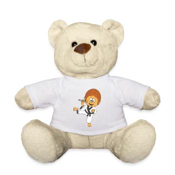 JUNGE - FLIEGENFÄNGER - KARATE - STÄBCHEN - FLIEGE - Teddy - Weiß - Vorne