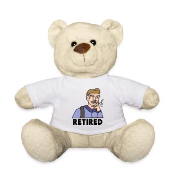 Retraité Départ à la retraite Loisirs Hors Senior - Nounours - blanc - Devant