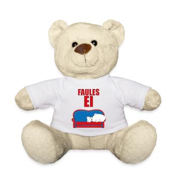 FAULES EI - SOFA - EIER - CHILLEN - RALAXEN - FAUL - Teddy - Weiß - Vorne