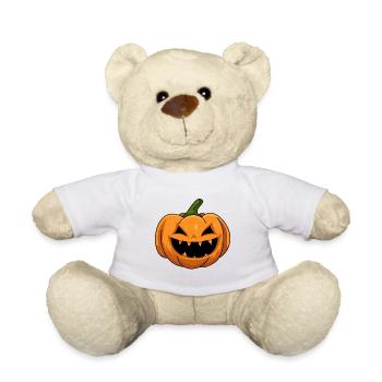Pumpkin Halloween - Teddy Bear - white - Front