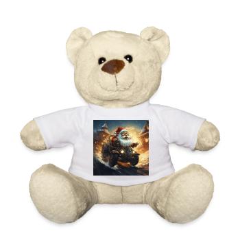 Santa Nickolaus Christmas Time Is Coming In Town - Teddy Bear - white - Front