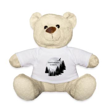 Moon. Sometimes quiet is violent - Teddy Bear - white - Front