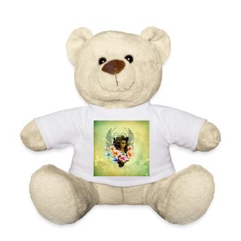 Beautiful woman surrounded by the beauty of nature - Teddy Bear - white - Front