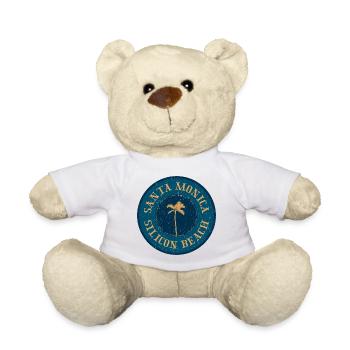 Santa Monica Retro Logo – Silicon Beach Style - Teddy - Weiß - Vorne