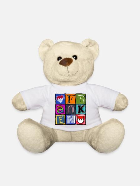 Franken - Pop-Art - cool - Teddy - Weiß