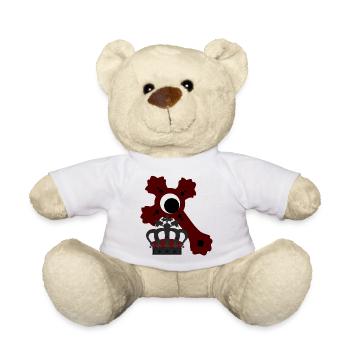 Königs-krone, kreuze, goth, verschenken - Teddy - Weiß - Vorne