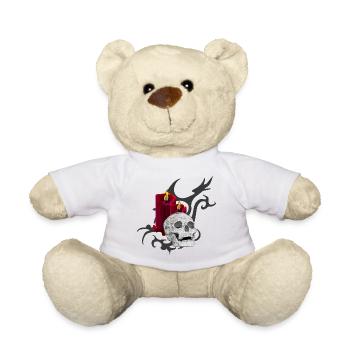 Tribals, menschenschädel, kerzen, closing - Teddy - Weiß - Vorne