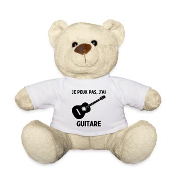 Je peux pas j'ai guitare - Nounours - blanc - Devant