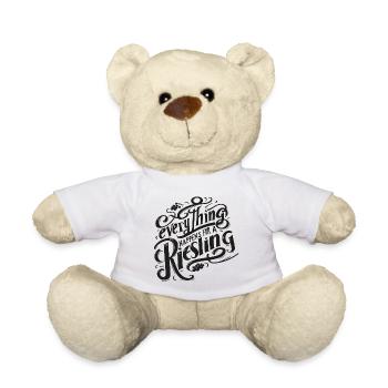everything happens for a riesling! - Teddy - Weiß - Vorne