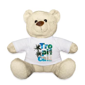 Plage tropicale - Nounours - blanc - Devant
