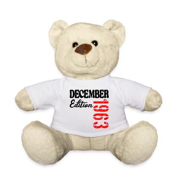63. Geburtstag – Dezember 63 Jahre Großeltern - Teddy - Weiß - Vorne