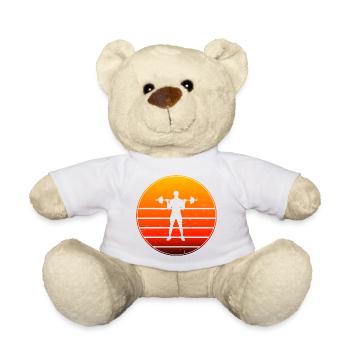 Cardio Fitness Strength Training Endurance Training - Teddy Bear - white - Front