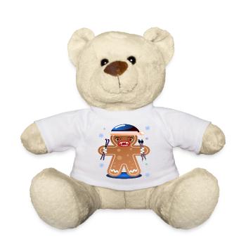 LEBKUCHEN SKIFAHREN - WÜTENDER SKIFAHRER - Teddy - Weiß - Vorne