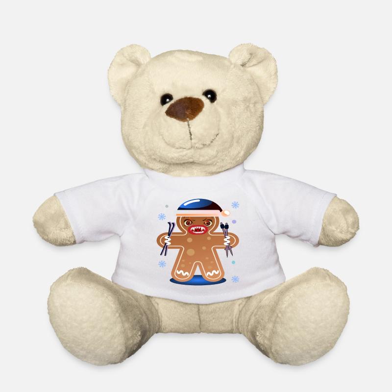 LEBKUCHEN SKIFAHREN - WÜTENDER SKIFAHRER - Teddy - Weiß