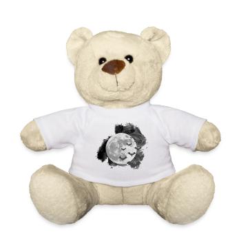 Fledermäuse, monde, Halloween Outfit - Teddy - Weiß - Vorne