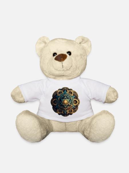 Ray Mandala - Teddy Bear - white