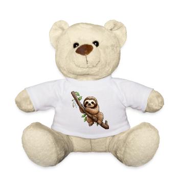 Cute Sloth - Teddy Bear - white - Front