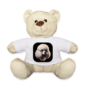 Tête de caniche dans le style d’animation - Nounours - blanc - Devant