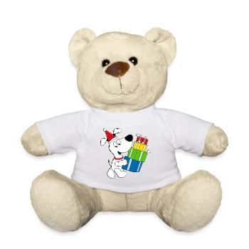 WEIHNACHTEN - GESCHENKE - HUND - TIERISCH - Teddy - Weiß - Vorne