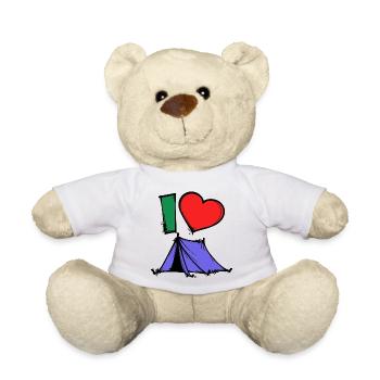 Camper Statement Camping Heart Campsite Tents - Teddy Bear - white - Front