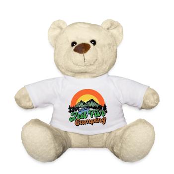 Campsite Camping Statement Mountains Camper - Teddy Bear - white - Front
