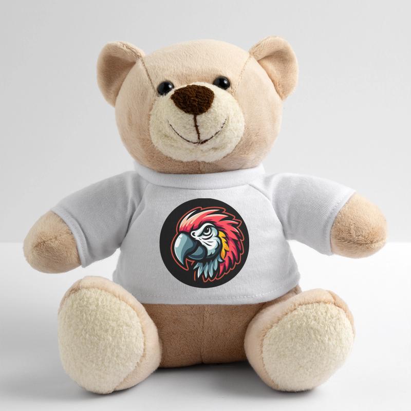 Papagei Comic Kopf bunt Teddy