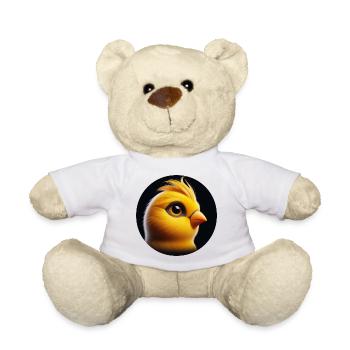 Chick yellow bird, photorealistic - Teddy Bear - white - Front