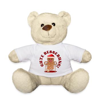 WEIHNACHTEN LEBKUCHEN GUTE BESSERUNG - Teddy - Weiß - Vorne