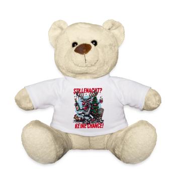 Ironisches Rentier: Keine stille Nacht! - Teddy - Weiß - Vorne