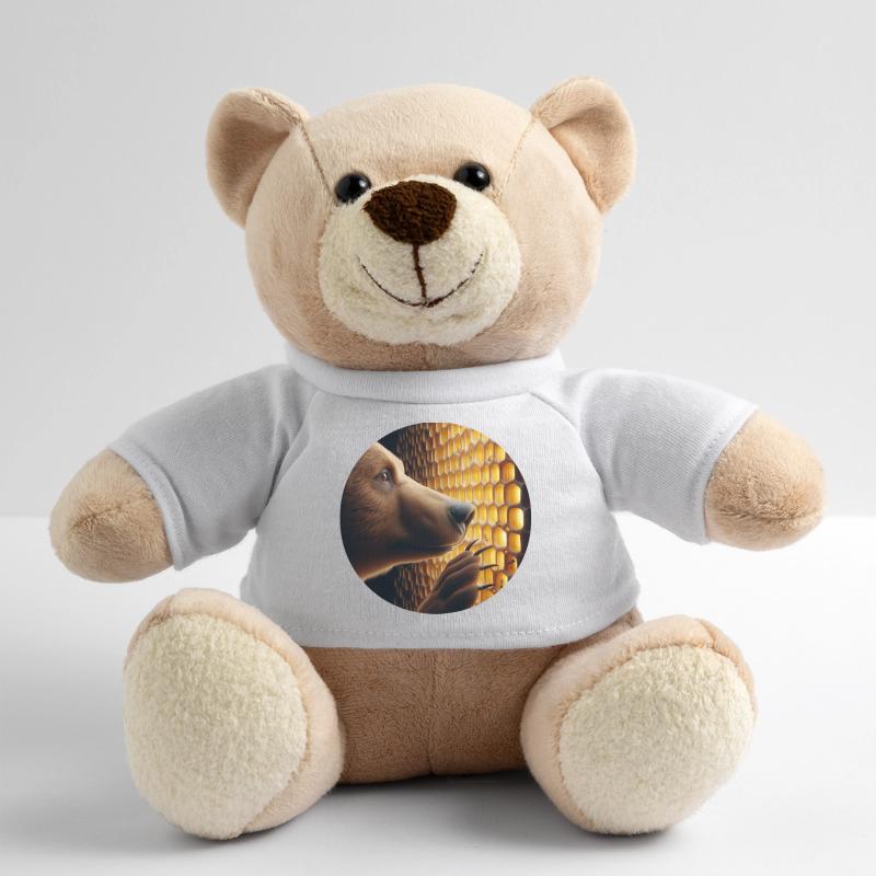 Brown bear looking through a honeycomb Teddy Bear
