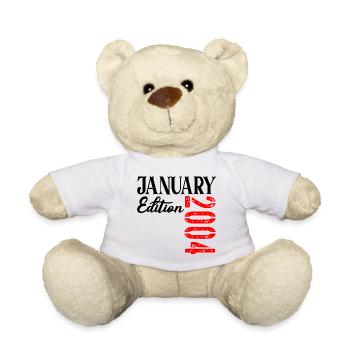 23 Jahre alt, 23. Geburtstag JANUAR 2014 - Teddy - Weiß - Vorne