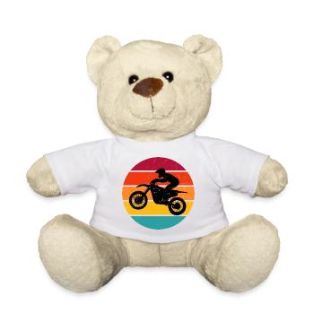 Dirt Biker Freestyle Motocross Dirtbike Motocross - Teddy - Weiß - Vorne