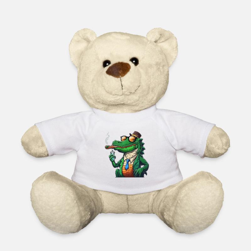 Krokodil - Teddy - Weiß