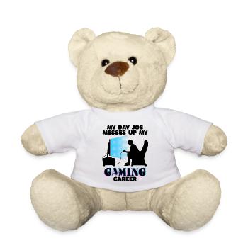 Karriere Gamer Statement Workaholic Arbeit Job - Teddy - Weiß - Vorne