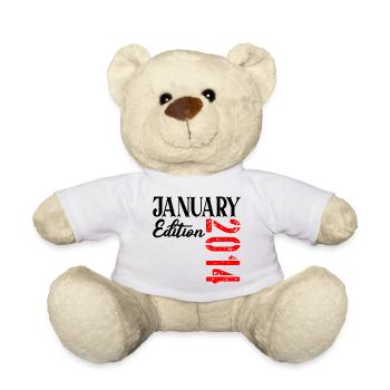 13 ans - 13e anniversaire janvier 2014 - Nounours - blanc - Devant